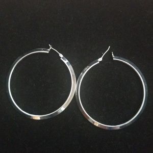 Lia Sophia silver hoop earrings